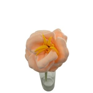 CJ Hendry Flower Market Plush Rose Peach Cle de Peau Beaute Art Collectible 17"